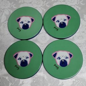 Fringe Studios BFF Pug Coaster Set